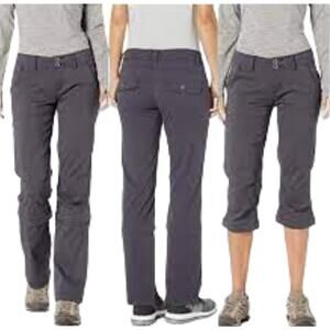 PRANA Halle Convertible Snap Hiking Pants in Coal SZ 12